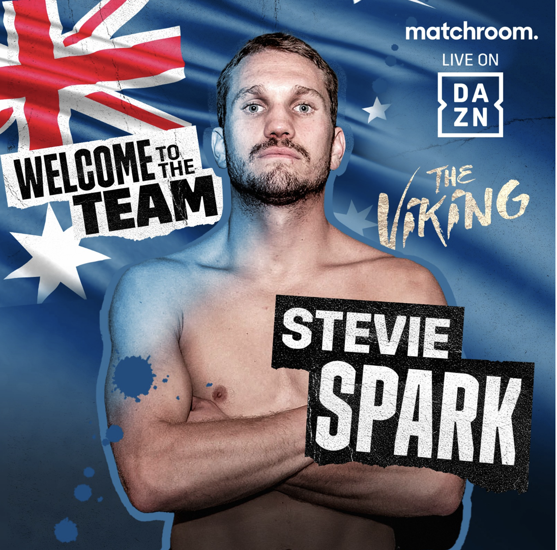 AUSSIE SUPER-LIGHTWEIGHT STEVIE SPARK SIGNS WITH MATCHROOM